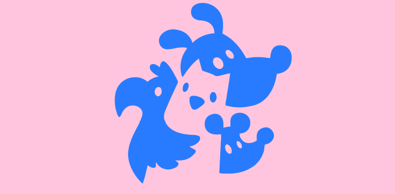 Pet Mart Negative Space Logo